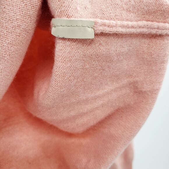 Massimo Dutti Coral Pink Cashmere Wool Blend Sweater Women's S Made in Italy - Picture 4 of 4